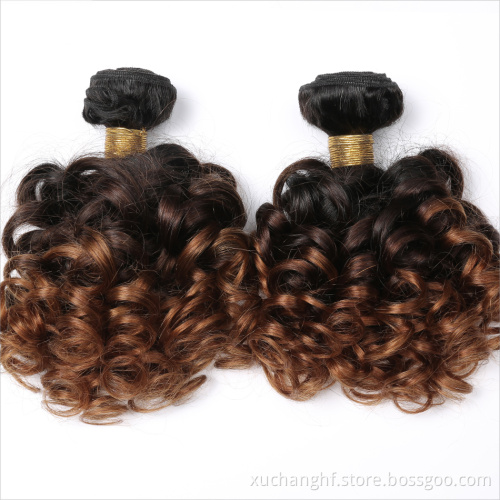 Brazilian Blonde 8A Grade 3 Bundles 1b/4/27 Ombre Hair Extensions With Lace Closure
